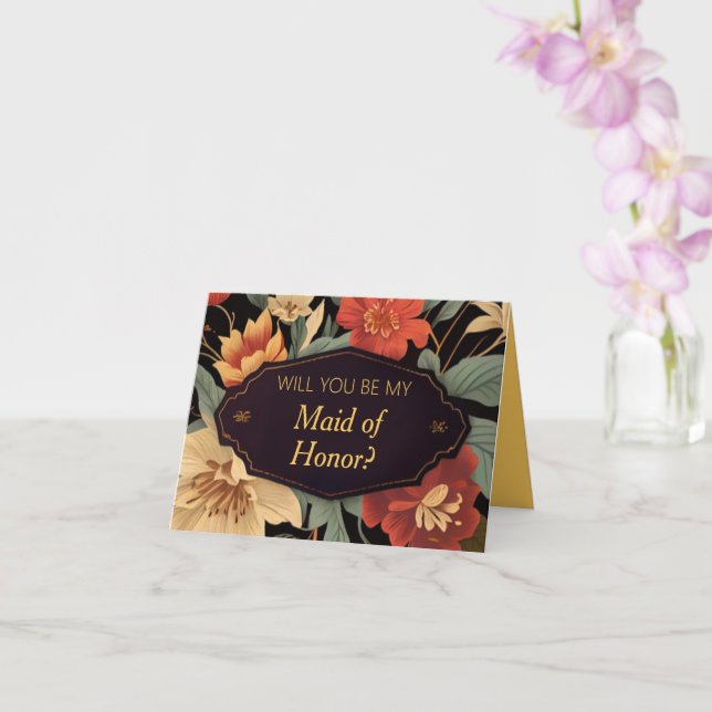 Cartão de madrinha de casamento (Orquídea)