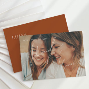 Cartão de Madrinha de casamento de Fotografia Dese