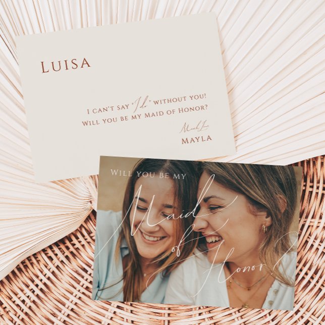 Cartão de Madrinha de casamento de Fotografias Des (Criador carregado)