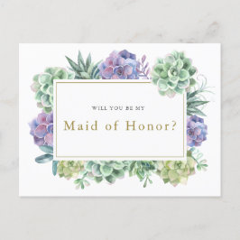 Cartão de Madrinha de casamento: "Você será minha"