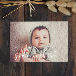 Cartão de madrinha para caligrafia elegante