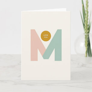 Cartão de Mãe Amor Geométrico