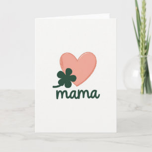 Cartão de Mãe Coração Sortudo