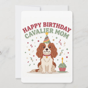 Cartão de Mãe do Cavalier King Charles Spaniel