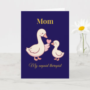 Cartão de Mãe Engraçada Minha Terapeuta Não Remune