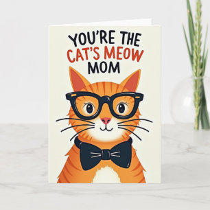 Cartão de Mãe Felina Listrada