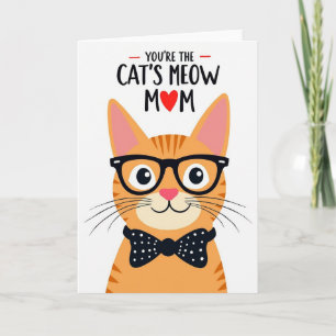 Cartão de Mãe Felina Vibrante