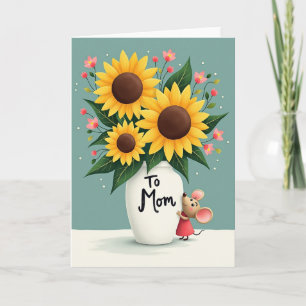 Cartão de Mãe Floral Amoroso
