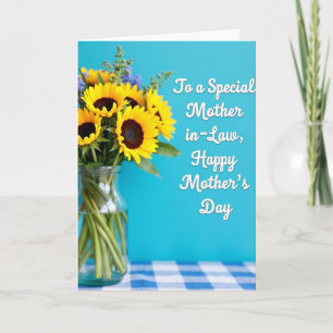 Cartão de Mães Bouquet Turquesa