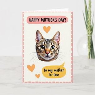 Cartão de Mães de Gatos Listrados