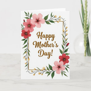 Cartão de Mães Florais Pintado