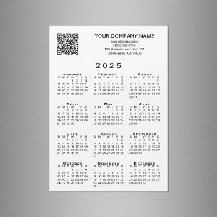 Cartão de Magneta de Calendário do Código QR de Em