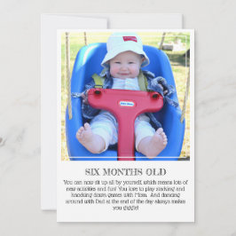 Cartão de Manutenção de Marco: Seis Meses