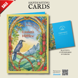 CARTÃO DE MÃO PERSONALIZADO PAGAN CELTIC RAVEN