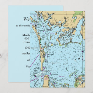 Cartão de Mapa Antigo de Charlotte Harbor Flórida
