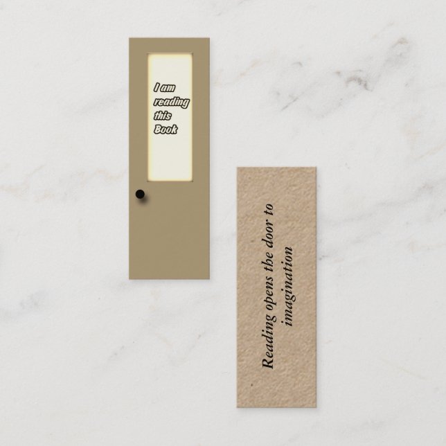 Cartão de Marca de Livro - Estou lendo este livro (Frente/Verso)