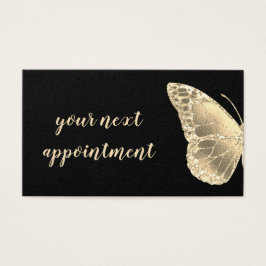 Cartão de marcação da borboleta ouro