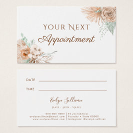 cartão de marcação de bege tropical e menta