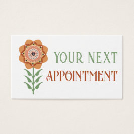 cartão de marcação de flores de boho folk art