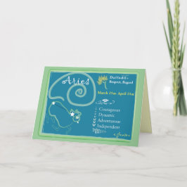 Cartão de março do Aries