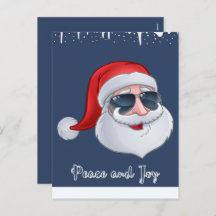 Cartão de Marinho de Férias de Paz e Joy