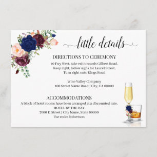 Cartão de Marinho para flores e cartão