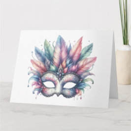 Cartão de Máscara Colorida Incrível