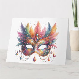 Cartão de Máscara Colorida Incrível