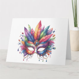 Cartão de Máscara Colorida Incrível