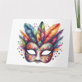 Cartão de Máscara Colorida Incrível