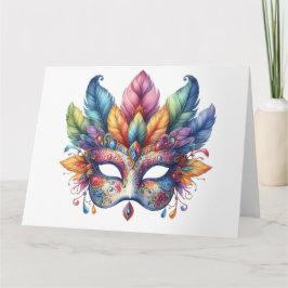 Cartão de Máscara Colorida Incrível