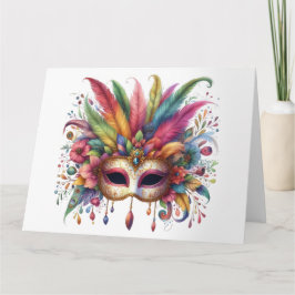 Cartão de Máscara Colorida Incrível