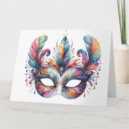 Cartão de Máscara Colorida Incrível