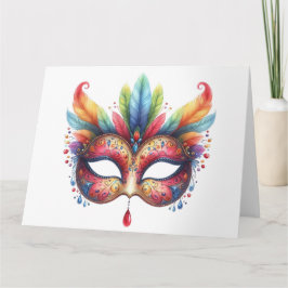 Cartão de Máscara Colorida Incrível