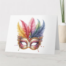 Cartão de Máscara Colorida Incrível