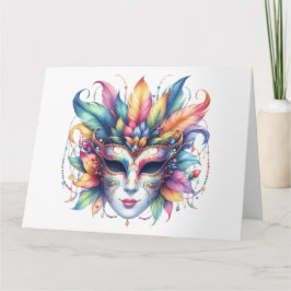 Cartão de Máscara Colorida Incrível