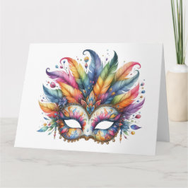 Cartão de Máscara Colorida Incrível