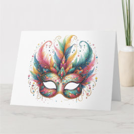 Cartão de Máscara Colorida Incrível