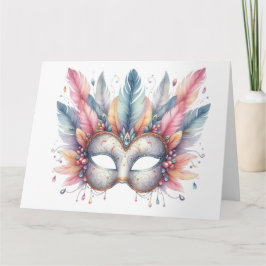 Cartão de Máscara Colorida Incrível