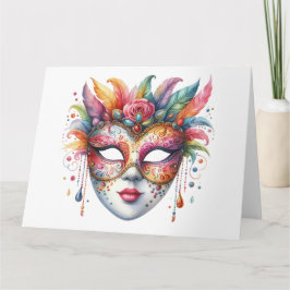 Cartão de Máscara Colorida Incrível