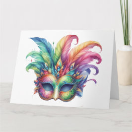 Cartão de Máscara Colorida Incrível
