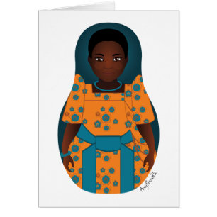 Cartão de Matryoshka do Ugandan