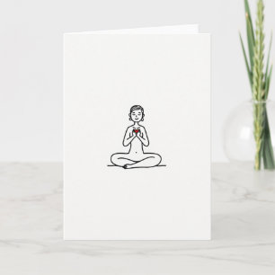 Cartão de Meditação de Amor Próprio Simples
