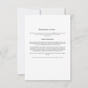 Cartão de Meditação do Jardim da Esperança   Chris