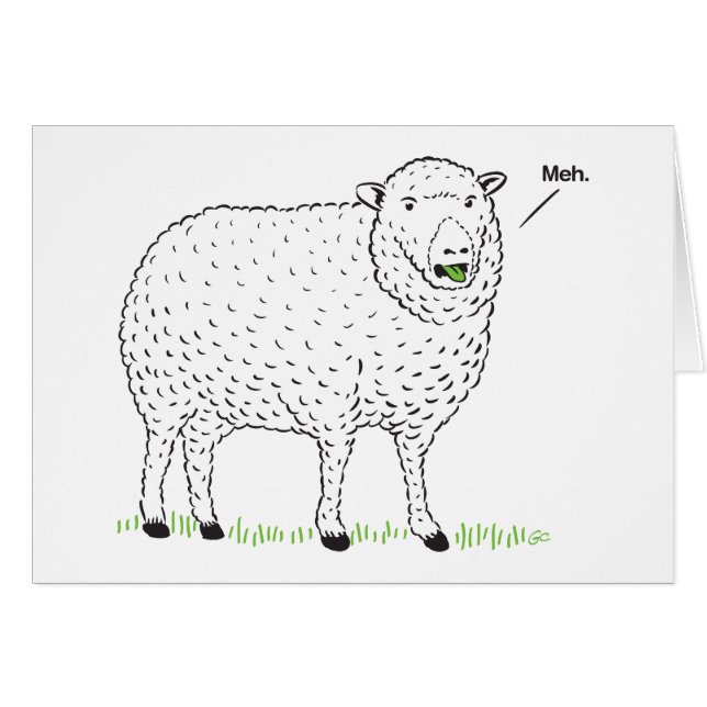 Cartão de "Meh" (Frente Horizontal)