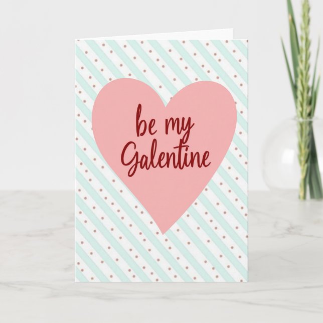 Cartão de Melhor Amiga Galentine (Frente)