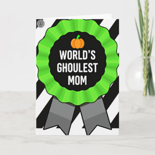 Cartão de Melhor Mãe do Mundo Ghoulish