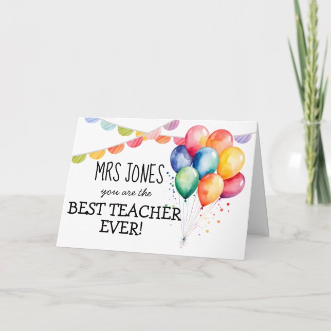 Cartão de melhor professor jamais visto (Frente)