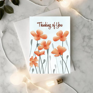 Cartão de Melhoras Thinking of You Poppy