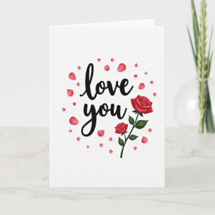 Cartão de Melhores Desejos Amor Você Rosas